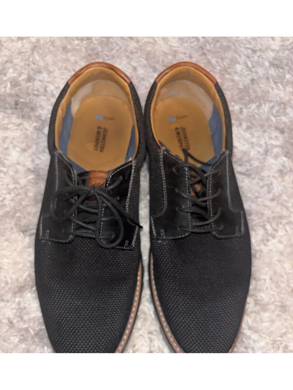Johnson & Murphy Algood Knit Plain Toe Casual Lace-Up Shoe